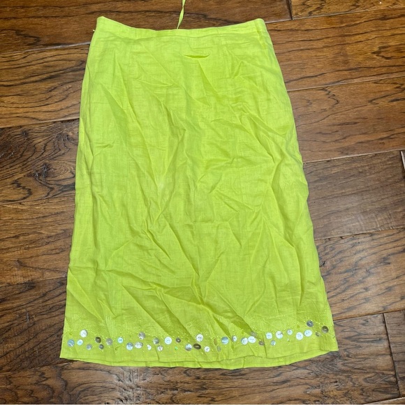 Edward Irish linen Midi Skirt - Picture 2 of 7